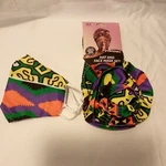 Women's Hat (bonnett Style) And Face Mask Set African Print New. Price: $18.00.