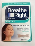 Breathe Right Menthol Nasal Strips 28 Small Medium New. Price: $35.99.