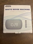 Anjank White Noise Sound Machine Alarm Clock With Bluetooth Grey, Open Box. Price: $24.99.