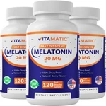 3 Pack Vitamatic Melatonin Mg Fast Dissolve 120 Tablets - Nighttime Sleep Aid New. Price: $39.99.