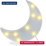 Pooqla Decorative Led Crescent Moon Marquee Sign - Letters Ligh New. Price: $16.86.