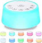 White Noise Machine W/ Night Light 25 Sounds 10 Colors Timer Open. Price: $24.98.