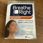 Breathe Right Nasal Strips Advanced 10 Clear New. Price: $19.00.