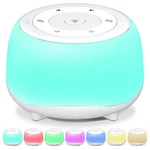 Heyaxa White Noise Machine With 7 Colors Night Light 34 Soothing Sounds.... Price: $36.31.