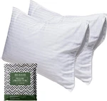 Beckham Hotel Collection Queen Size White Pillow Protector With Zipper Set Of 2, New. Price: $48.19.