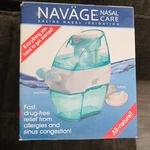 Navage Saline Nasal Irrigator Blue White 7.75 Oz Drug-free Allergy Relief Open. Price: $45.50.