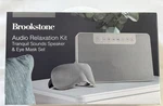 Brookstone Audio Relaxation Kit Tranquil Sounds Speaker & Eye Mask W/usb Timer New. Price: $24.99.