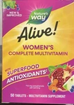 Nature's Way Alive! Women's Energy Complete Multivitamin Supplement Exp. 09/26 New. Price: $14.00.
