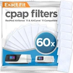 Cpap Filters 60 Pack For Resmed Airsense 11 By Resplabs Disposable New. Price: $14.56.