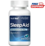 HEALTHA2Z Sleep Aid, Diphenhydramine Softgels, 50MG, Supports Deeper, Restful New. Price: $13.60.