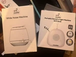 Calmper Portable White Noise & Sound Light Set Nib New. Price: $22.99.