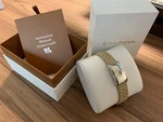 Philip Stein Slim Sleep Bracelet Stainless Steel With Camel Microfiber Band New. Price: $398.00.