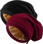 2 Pcs Adjustable Silk Hair Bonnet For Sleeping, Satin Lined Cap Women New. Price: $23.99.