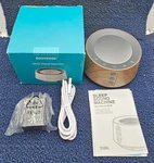 Bgoverss T126L: White Noise Sleep Sound Machine W/ Night Light Timers Wood Brown Open. Price: $19.99.