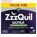 Vicks Zzzquil Ultra Sleep Aid Tablets, Doxylamine 25MG For Nighttime New. Price: $27.56.