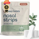 Sleephabits 45PC Breathing Strips, Non-toxic Tested Eucalyptus, Transparent New. Price: $36.09.