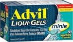 Advil Liqui-gels Minis Pain Reliever 200MG-80CT (3 Pack) New. Price: $86.47.