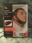 Total Vision Copper Anti-snore Strap Set Of 2 Adjustable Closure And Ear Holes New. Price: $19.99.