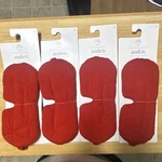 Auden Jersey Quilted Red Sleep Mask One Size 95% Recycled Polyester New. Price: $15.00.