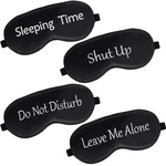 Geyoga 4 Pieces Funny Eye Mask For Sleep Soft Satin Count, Black New. Price: $16.16.
