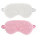 2 Pcs Plush Sleep Mask, Soft Fluffy Eye Cover For Women White, Pink New. Price: $11.28.