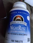 Source Naturals Nightrest With Melatonin 100 Tablets New. Price: $21.75.