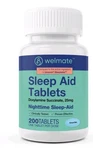Welmate Doxylamine Succinate 25MG, Nighttime Sleep Aid, 200 Tablets 11297949 New. Price: $18.89.