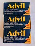 Advil Ibuprofen 200MG Pain Reliever Fever Reducer 3PK X 100=300 Coated Caplets New. Price: $21.84.