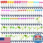 100 Mixed Bean Sprout Clips Plant Hairpins Rave Flower Butterfly Styles New. Price: $28.99.