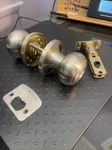 Ticonn Classic Door Knob Privacy Lock Satin Nickel Bedroom Bathroom Key Open. Price: $7.48.