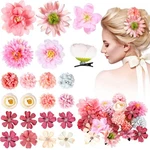 Bbto 21 Pcs Flower Hair Rose Clips Barrettes For Women Multicolor New. Price: $14.52.