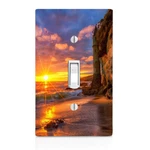Beach Sunset Cliff Switch Cover, Home Decor, Night Light, Cabinet Knob New. Price: $14.50.