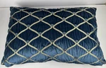 Croscill Aumont Decorative Blue Pillow 22 X 15 Cotton Goose Feather New. Price: $39.99.