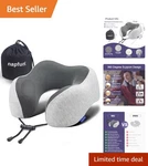 Portable Memory Foam Neck Pillow - Adjustable Comfort Air Travel & Beyond New. Price: $32.89.