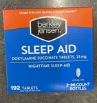 Berkley Jensen Sleep Aid 192 Tab Doxylamine Succinate 25 Mg Nighttime New. Price: $18.52.