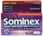 Sominex Nighttime Sleep Aid Maximum Strength 16 Caplets New. Price: $10.02.