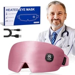 Facemoon Heated Eye Mask Warm Compress: Silk Cordless Heating Pad - Pink New. Price: $27.13.