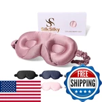 Silksilky 100% 22 Momme Mulberry Sleep Mask Upgraded 3D Contoured Eye New. Price: $40.33.