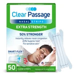 Clear Passage Nasal Strips, Extra Strength, 50 Count Works Instantly ... New. Price: $15.51.