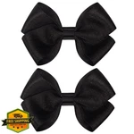 Zolyco 2PC Tiny 3" Glitter Hair Bow Clips, Lined Alligator, Black Baby Girls New. Price: $20.00.
