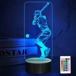 Fullosun 3D Night Light, Sport Gifts Bedside Blue-baseball Player New. Price: $23.23.