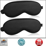 Silk Sleep 2 Pack Blackout Eye Masks Adjustable Strap Soft Blindfolds New. Price: $10.36.