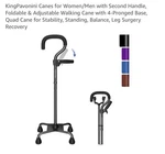 Kingpavonini Canes For Women/men With Second Handle, Foldable Adjustable Wal... New. Price: $29.00.