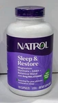 Natrol Sleep & Restore 120 Capsules Melatonin 5MG W/ Gaba Month Aid Bottle New. Price: $6.42.