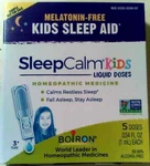 Boiron Sleepcalm Kids Melatonin-free 5 Liquid Doses Homeopathic Aid New. Price: $6.99.