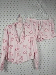 Victorias Secret Heart Candy Cane Sleep Set W/mask Shorts Shirt Large Pajama Pj Pre-owned. Price: $15.82.