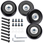 Ownmy 50MM X 18MM Luggage Wheels Replacements Set Of 4 Mute Small, Black New. Price: $21.23.