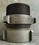 Aluminum Fire Hose Thread Adapter, 2.5" F.nst Swivel X 3" M.npt Rocker Lug New. Price: $121.00.