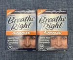 2 Boxes Breathe Right Advanced Nasal Strips Adult Size Nose Band Stop Snoring New. Price: $22.99.