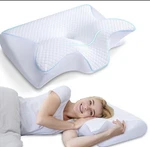 Homca Memory Foam Cervical Pillow, 2 In 1 Ergonomic Contour Orthopedic New. Price: $35.00.